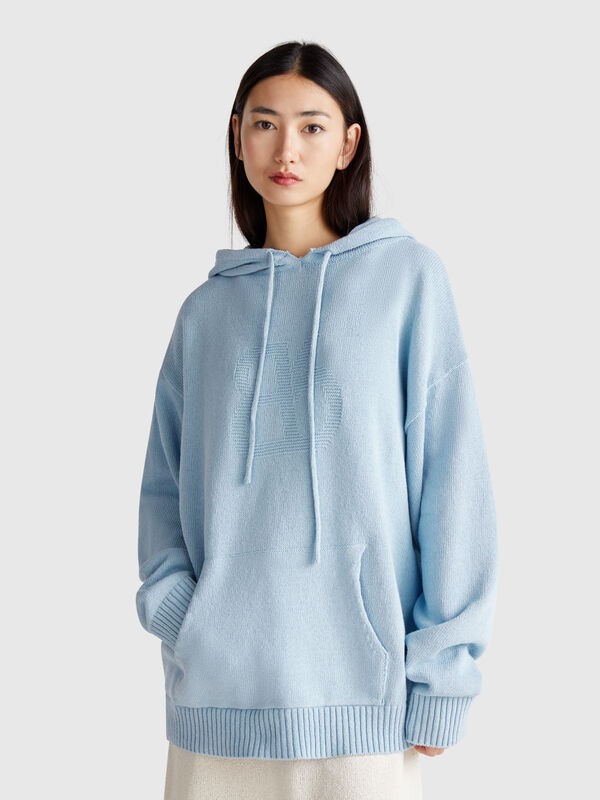 T-shirt avec poche et capuche Femme