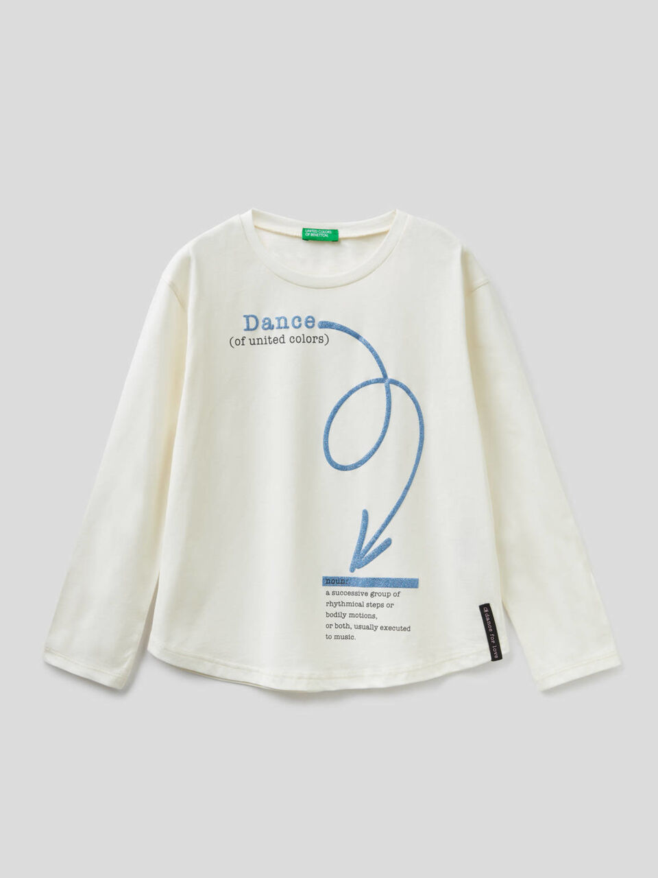 T-shirt in 100% cotton with glitter print image number 1