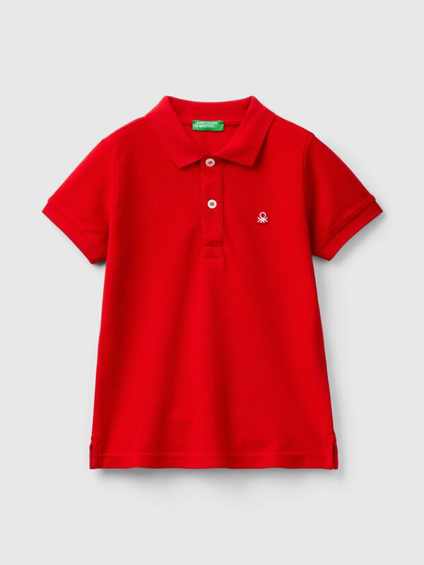Poloshirt mit kurzen Ärmeln aus reiner Baumwolle Jungen