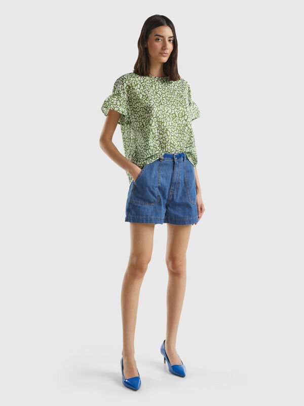 Shorts in chambray Women