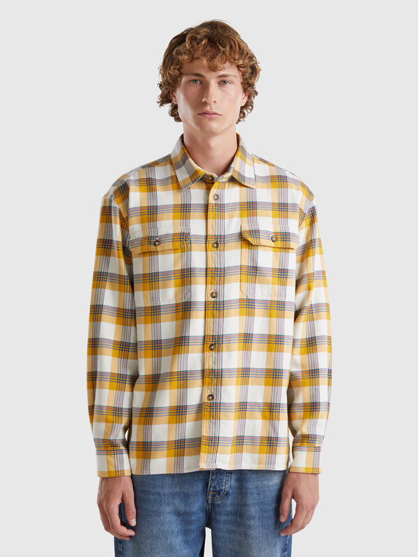 Tartan flannel overshirt Men