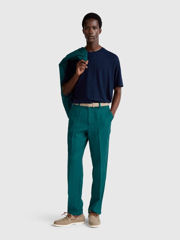 Pinstripe palazzo trousers Men
