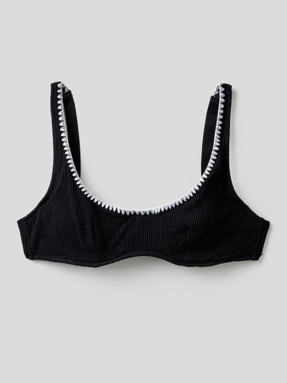 Bikini top with clashing embroidery image number 1