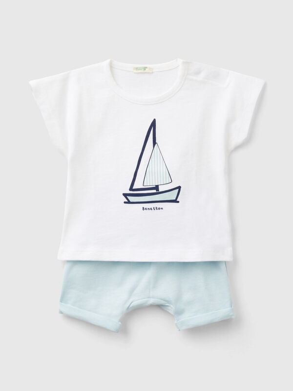Zweiteiler T-Shirt und Bermudas Newborn