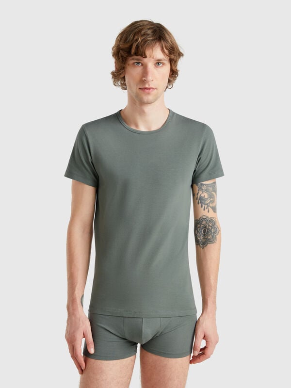 T-shirt en coton stretch Homme