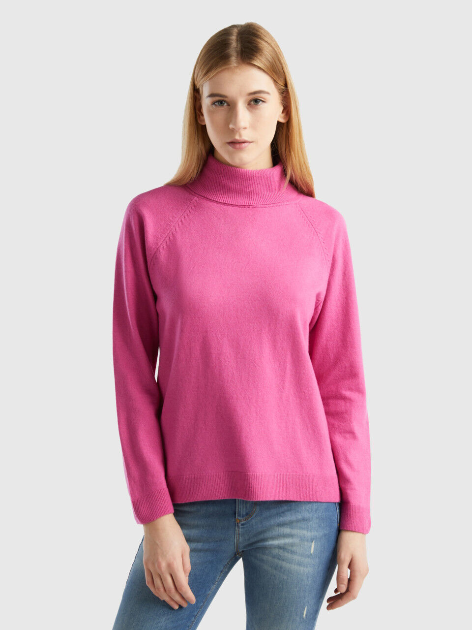 Pull laine top femme benetton