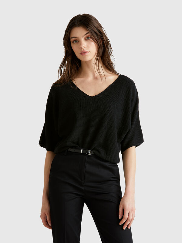 Reversible cropped sweater Women