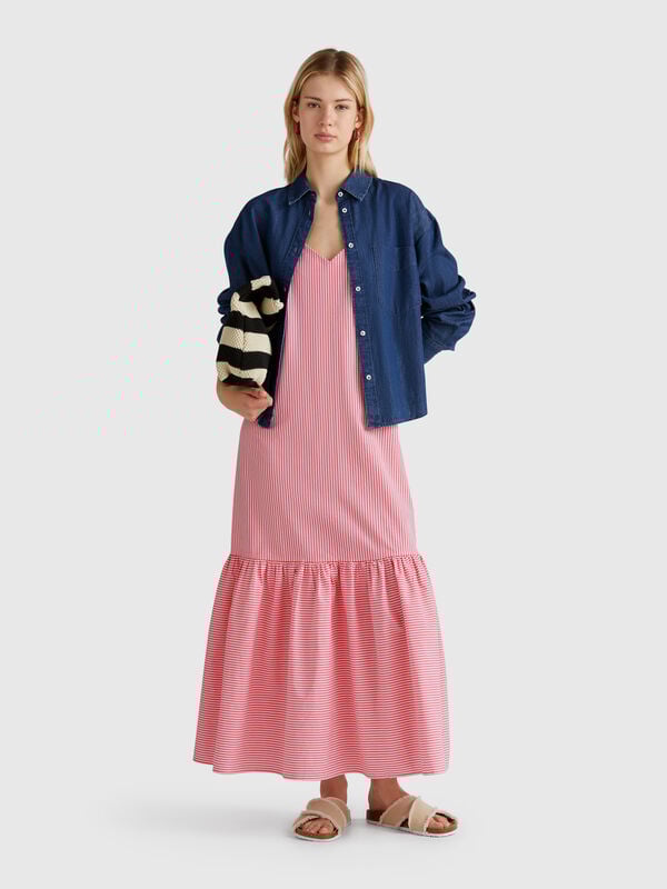 Robe longue rayée Femme