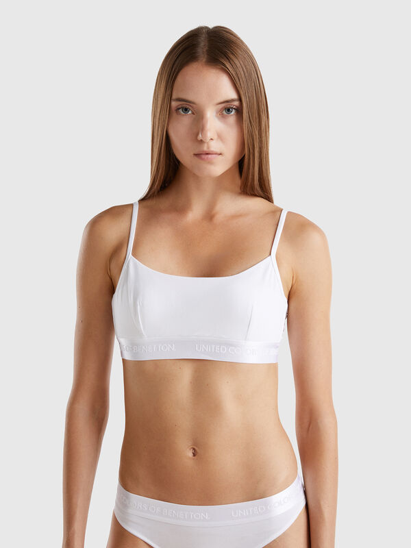 Bra in organic stretch cotton Women