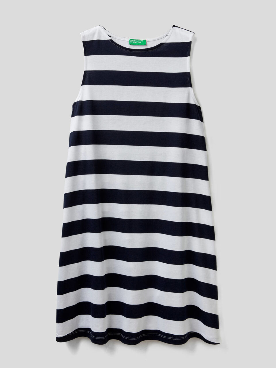Kurzes, ärmelloses Kleid mit Streifen image number 1
