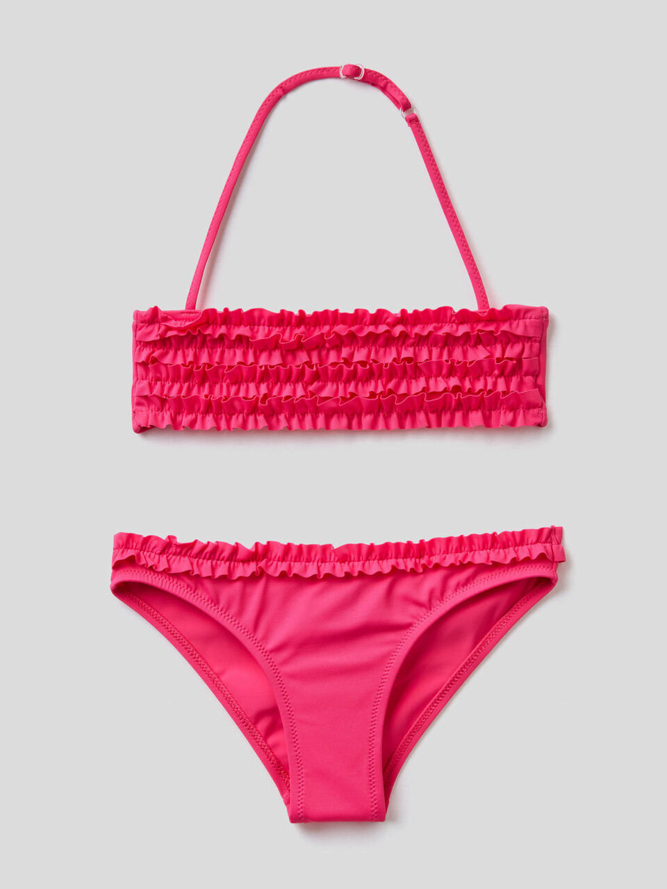 Bikini aus ECONYL® mit Rüschen image number 1