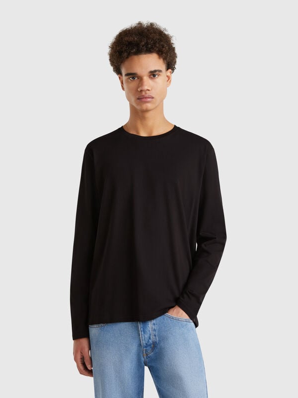 Langärmliges T-Shirt aus reiner Baumwolle Herren