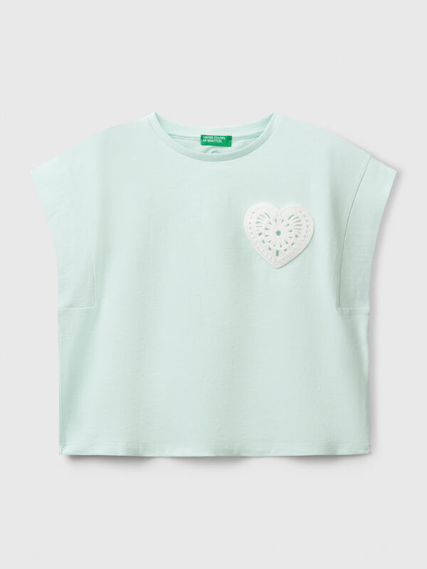 T-shirt avec patch macramé Filles