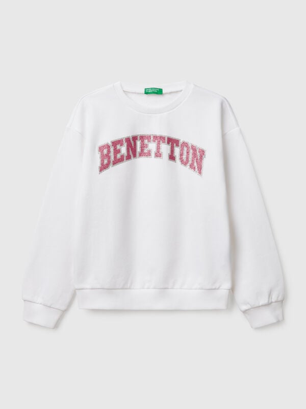 Sweatshirt with glittery print Junior Girl