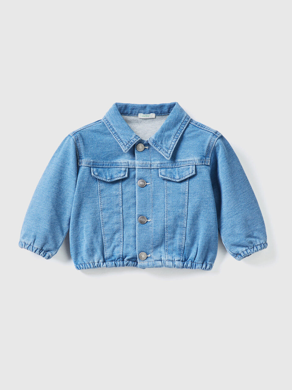 Denim look sweat jacket