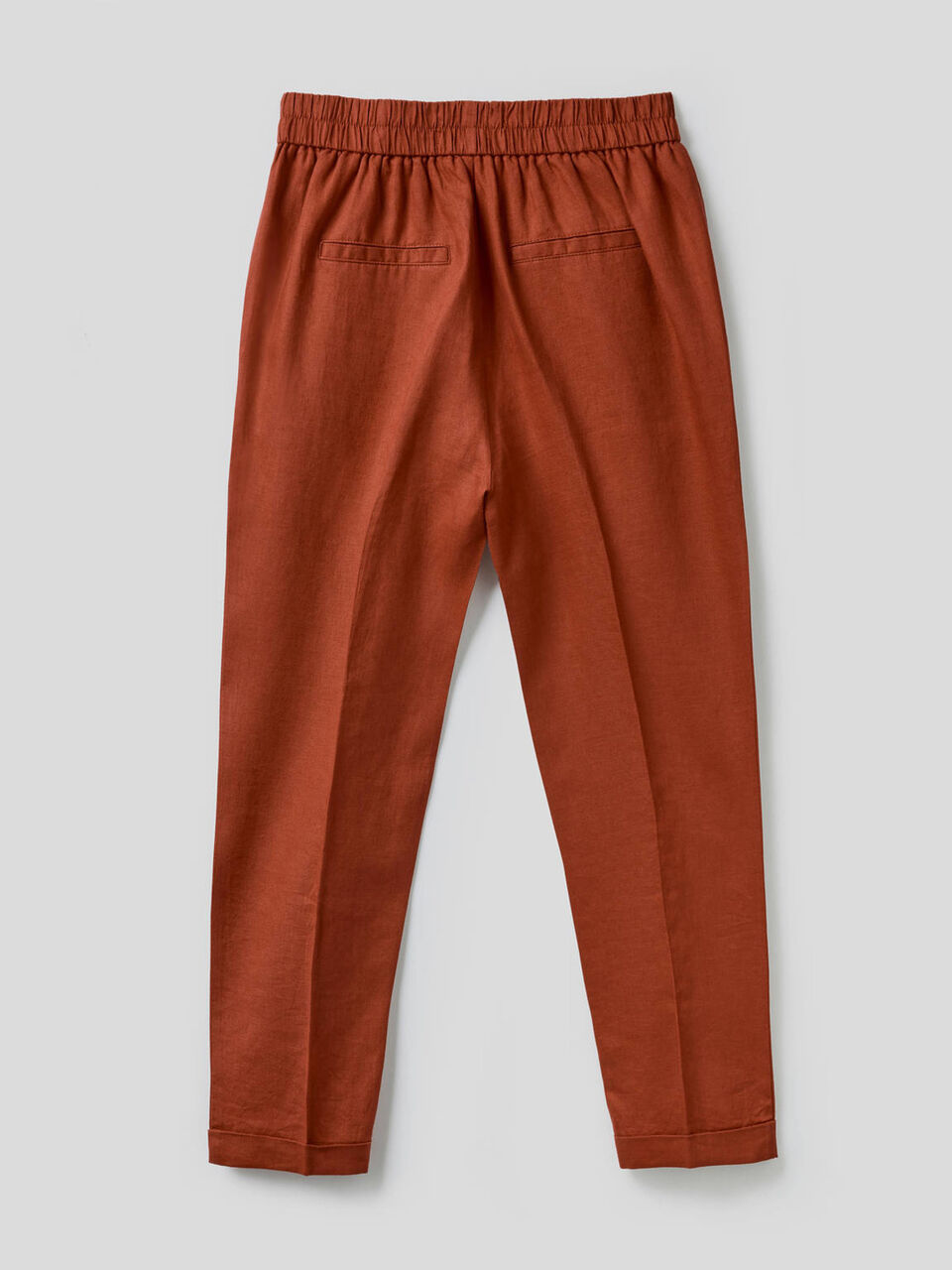 Pantalon cropped 100% lin image number 2
