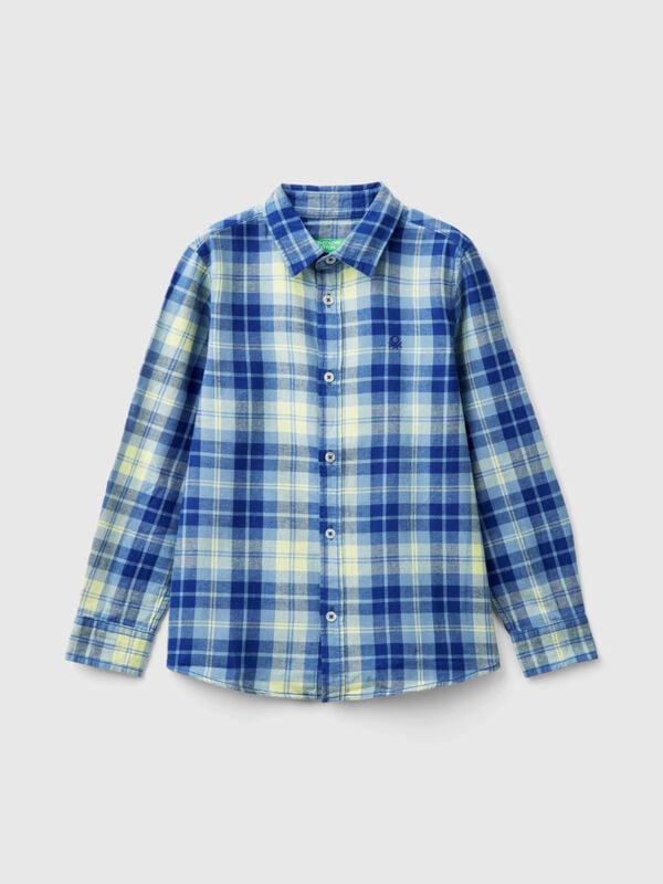 Plaid shirt in 100% cotton Junior Boy