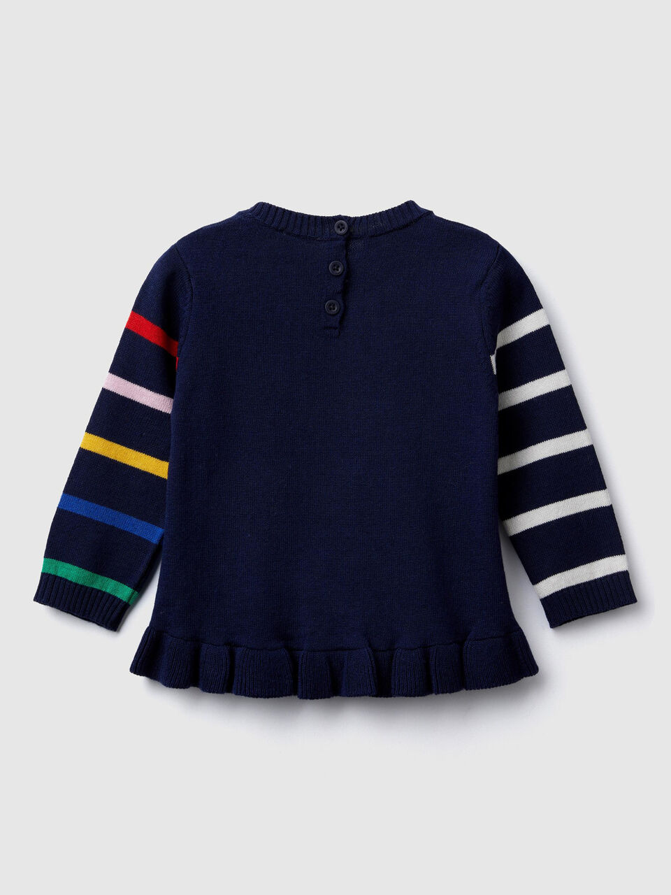 Pullover mit Rüschen und Intarsienarbeiten image number 2