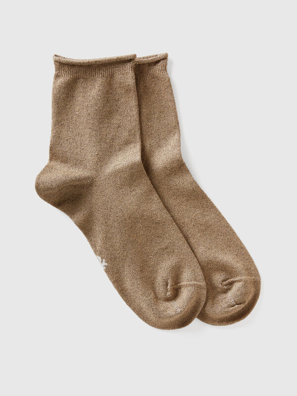 Short socks with lurex Women