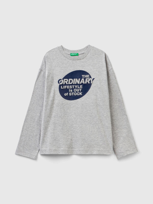 T-shirt à imprimé en coton chaud