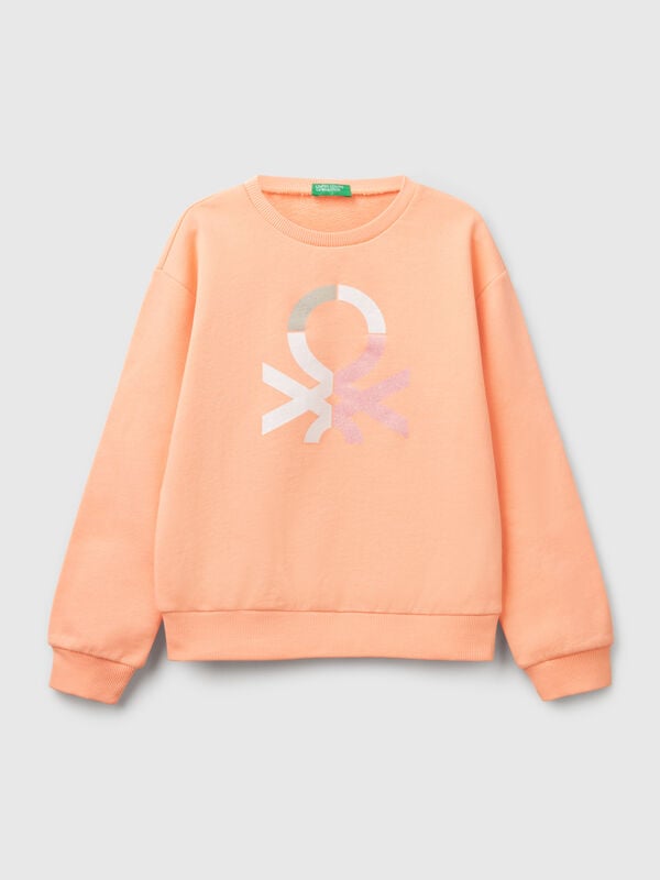 Sweatshirt with glittery print Junior Girl