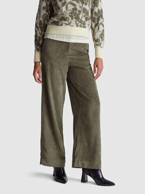 Flared corduroy trousers Flared corduroy trousers Women