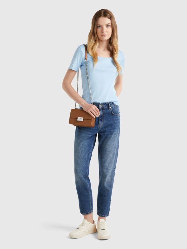 Cropped-Jeans mit hohem Bund Damen