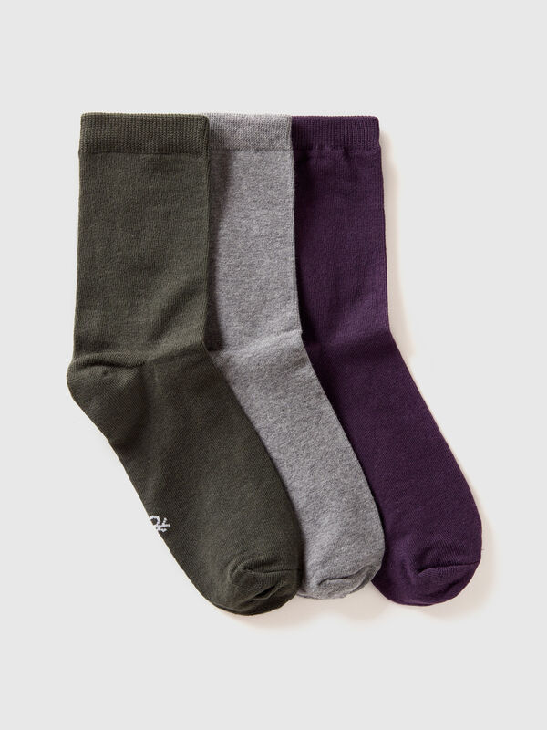Set kurze Socken aus stretchiger Bio-Baumwollmischung