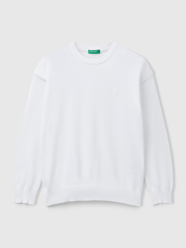 Sweater in pure cotton with logo Junior Boy