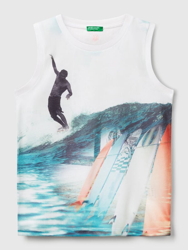 Surf print tank top Junior Boy