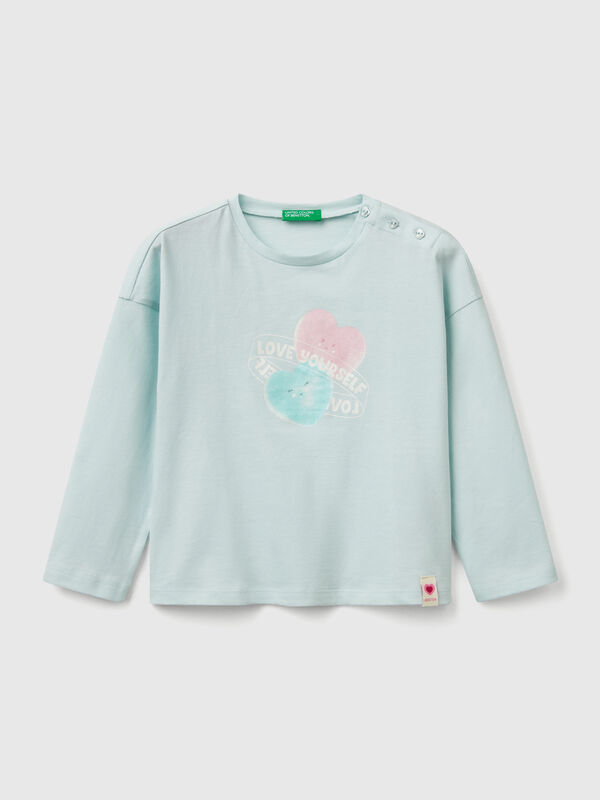 T-shirt avec imprimé effet perlé Filles