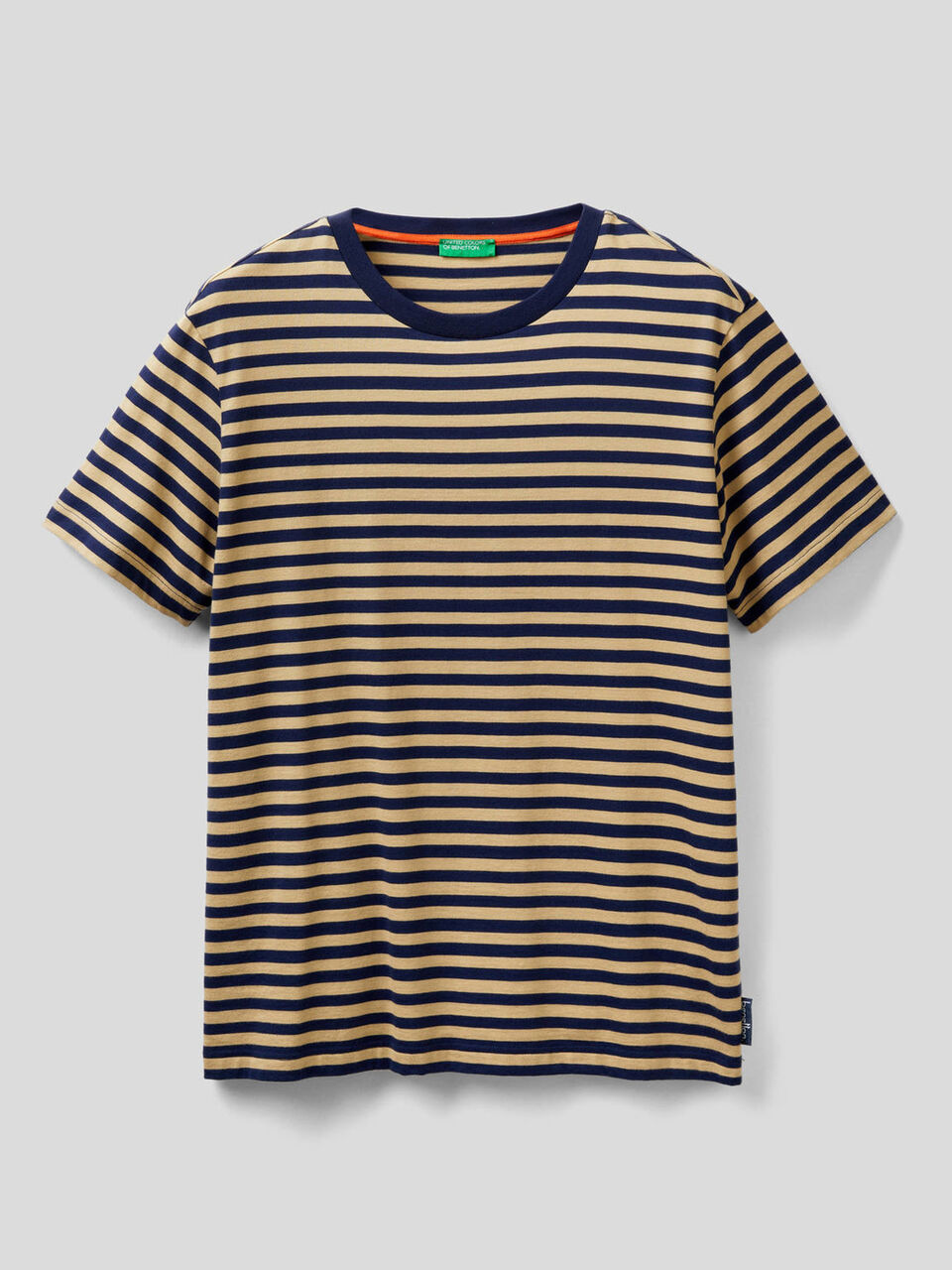 Striped t-shirt in 100% organic cotton image number 1