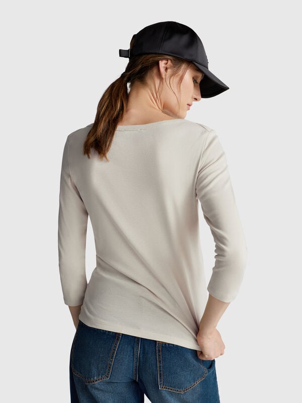 T-shirt col bateau Femme