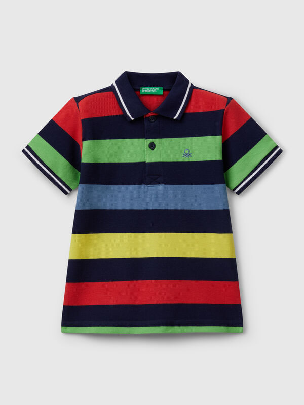 Striped short sleeve polo shirt Junior Boy