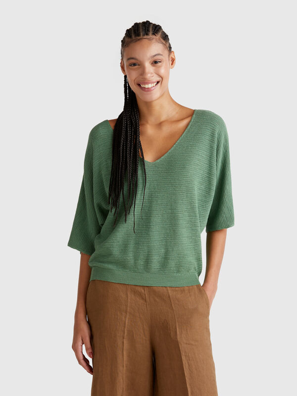 Wendbarer, kurz geschnittener Pullover Damen