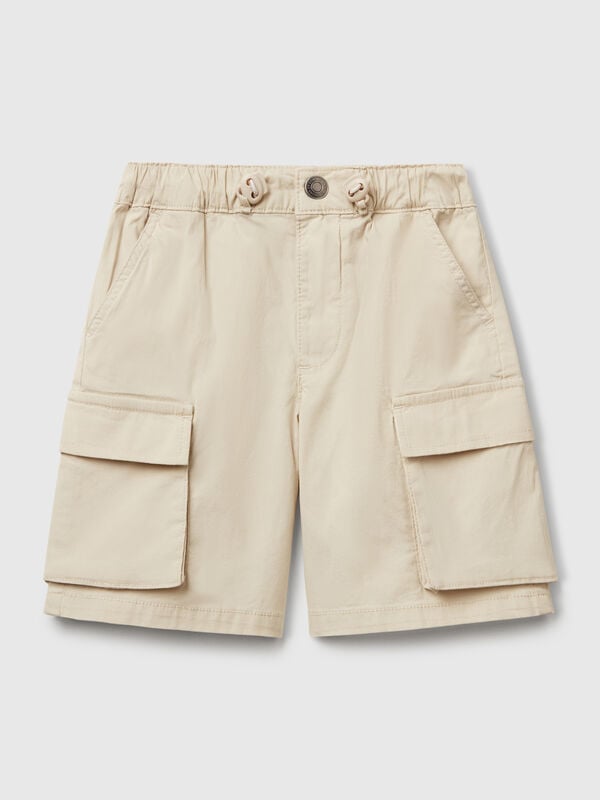 Short parachute en coton stretch Garçon