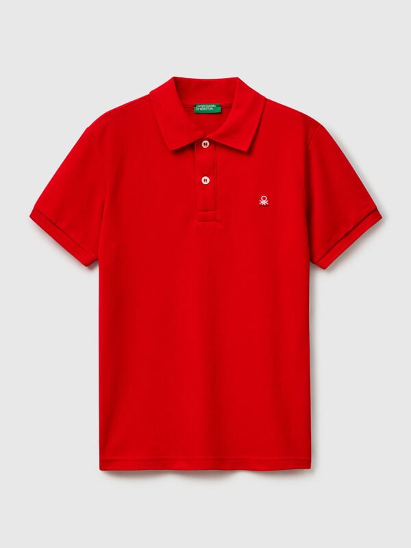 Slim fit polo in pure cotton Junior Boy
