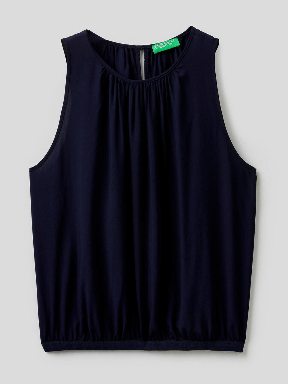 Ärmellose Bluse mit Raffungen image number 1