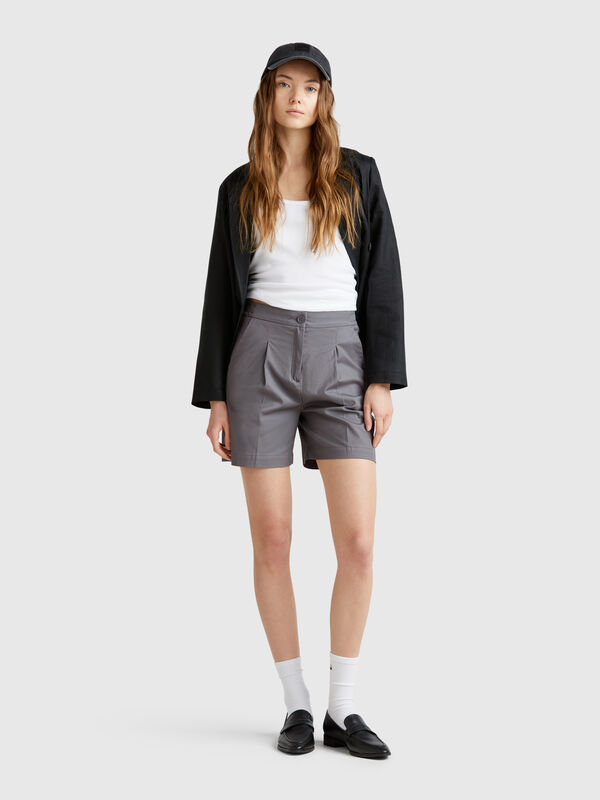 Bermudas in stretch cotton Women