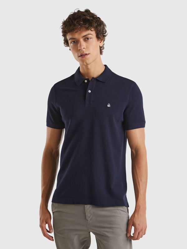 Polo regular bleu nuit Homme