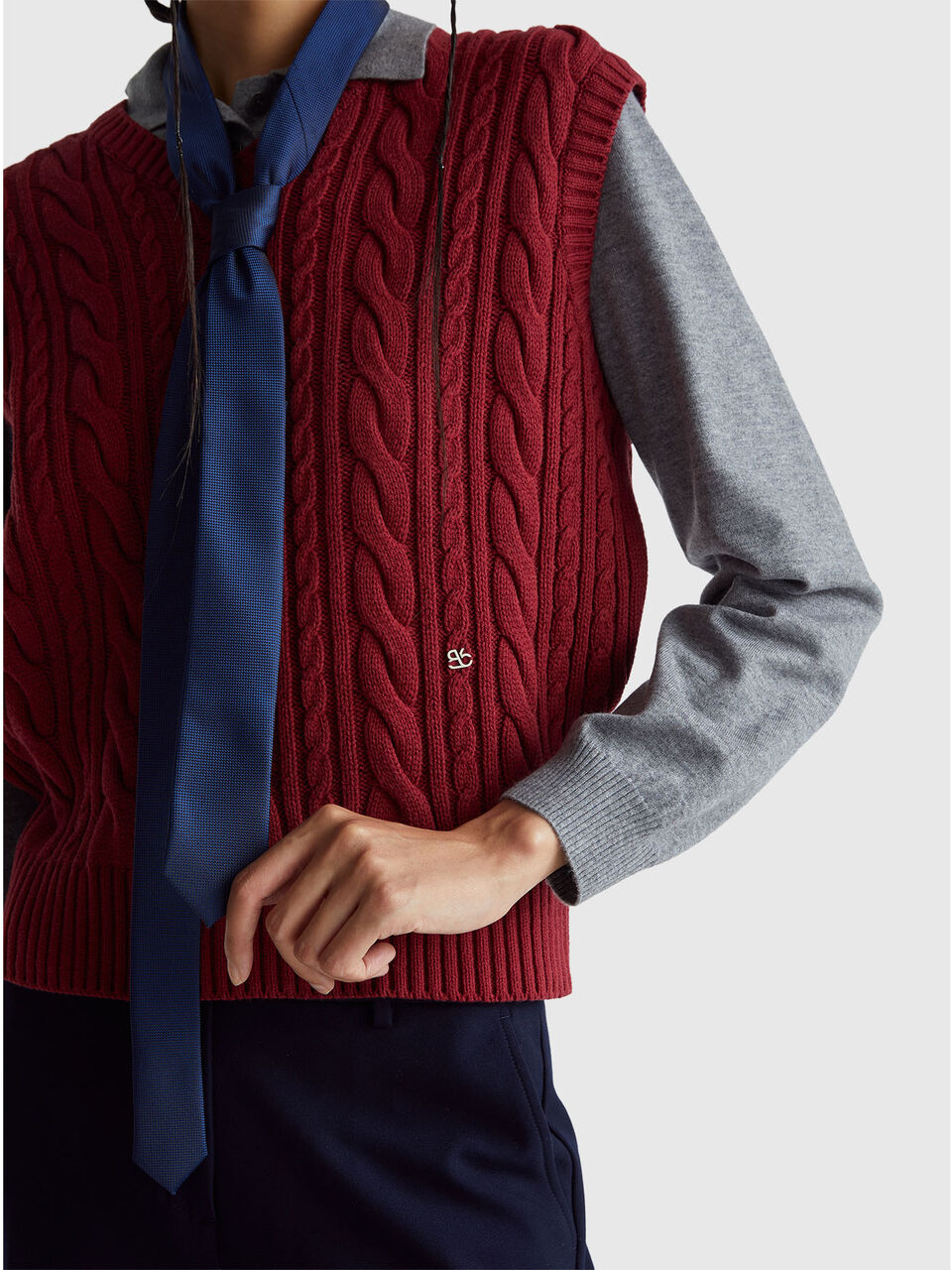 S/L V NECK SWEATER Damen image number null