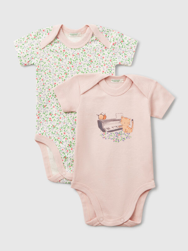 Set of two short sleeve bodysuits New Born (0-18 months)