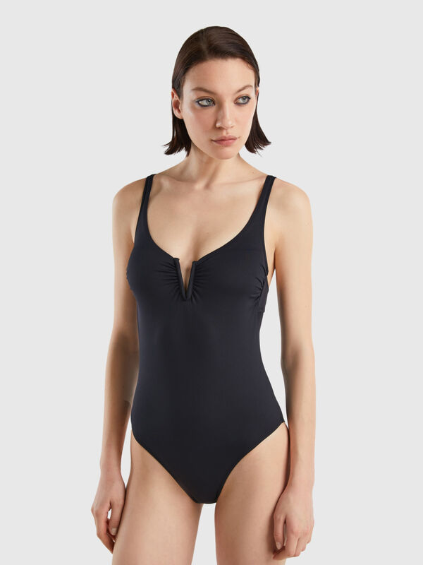 Swimsuit in ECONYL® with V detail Women