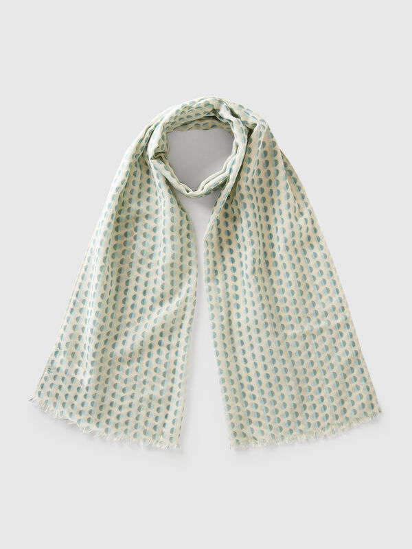 Foulard à pois verts et bleus Femme