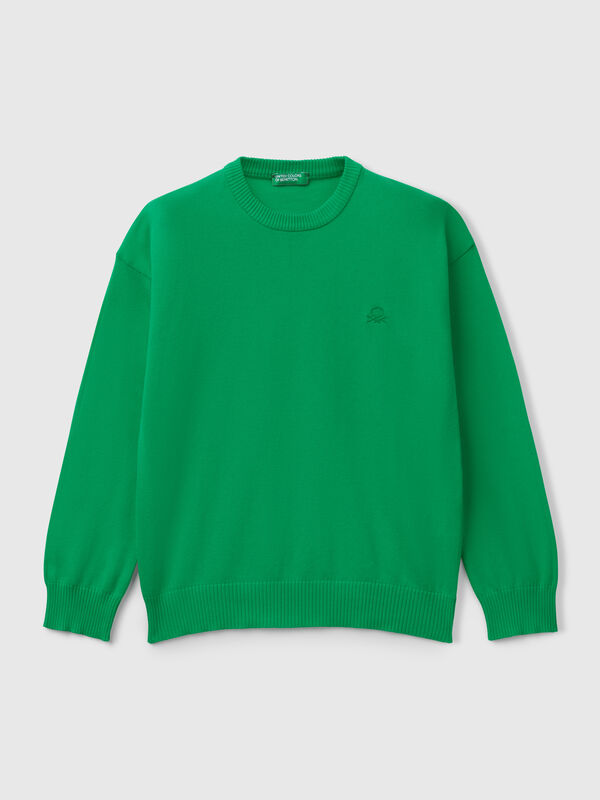 Sweater in pure cotton with logo Junior Boy