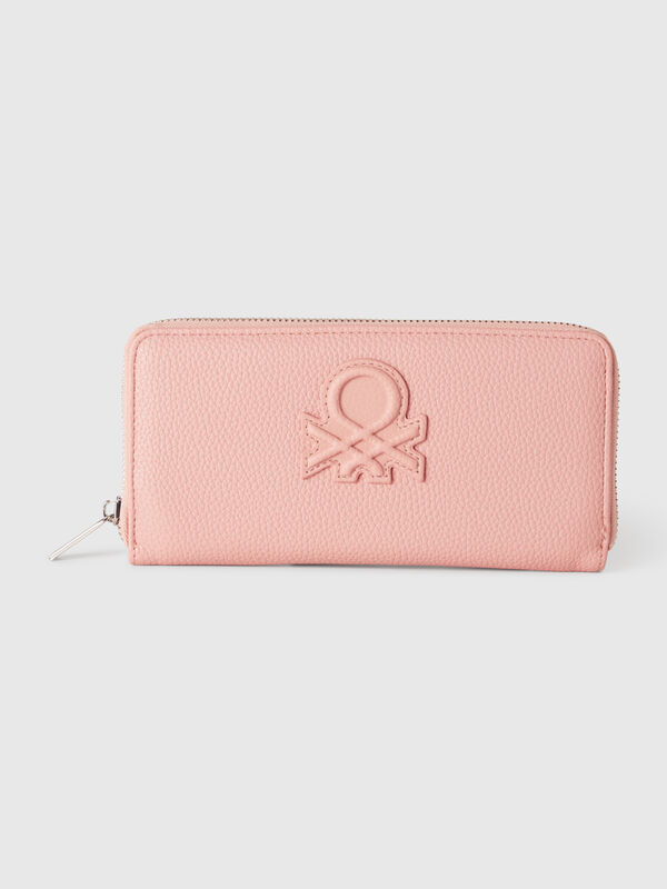 Grand portefeuille avec zip Femme