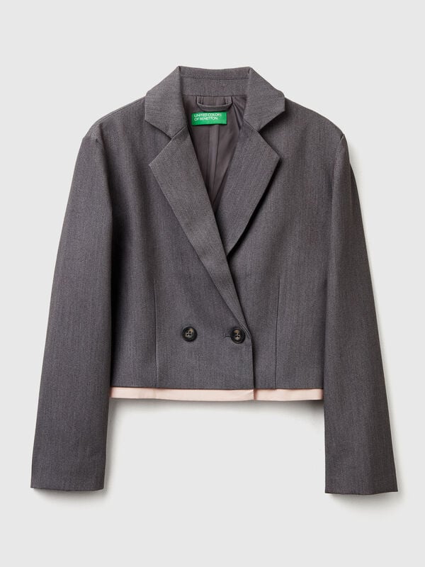 Blazer croisé coupe carrée Filles