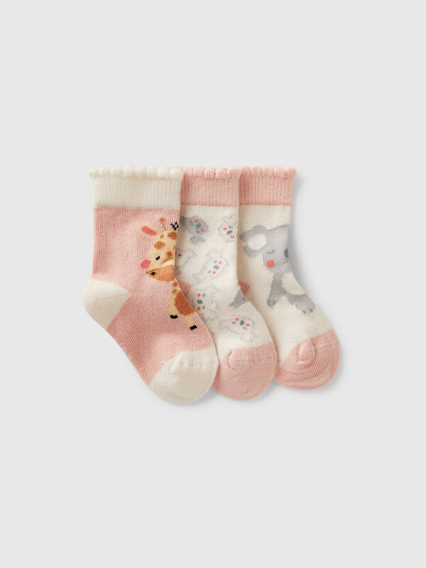 Drei Paar Tiersocken Newborn