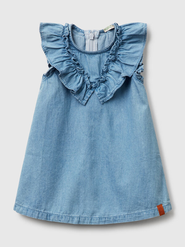 Robe en chambray à volants Naissancede
