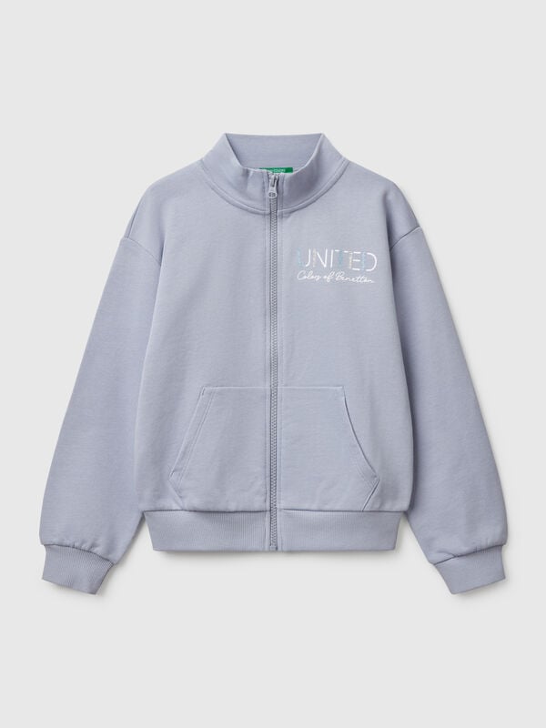 High neck sweatshirt with zipper Junior Girl